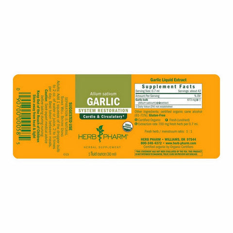 Herb Pharm, Garlic, 1 Oz Herb Pharm