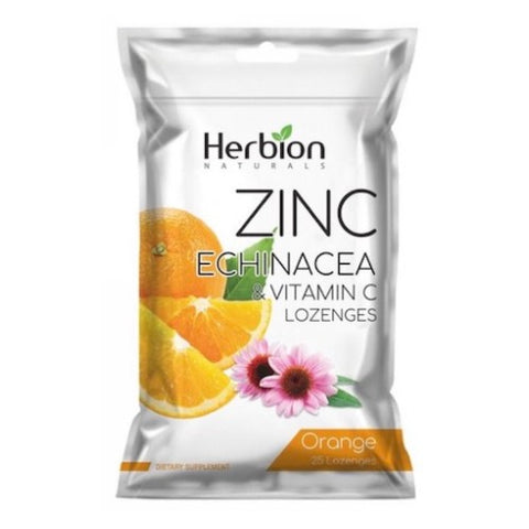 Herbion, Zinc Echinacea And Vitamin C Lozenges Orange, Orange 25 Count
