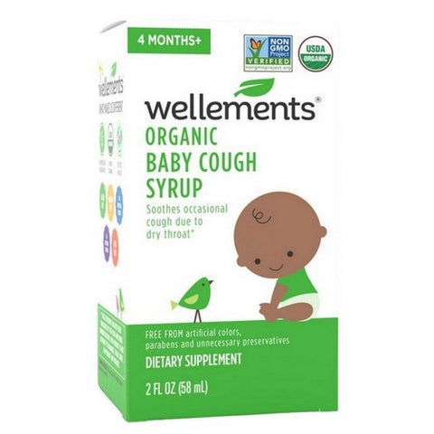 Wellements, Organic Baby Cough and Mucus Syrup, 2 Oz