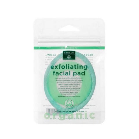 Earth Therapeutics, Organic Cotton Exfoliating Facial Pad, 1 Unit