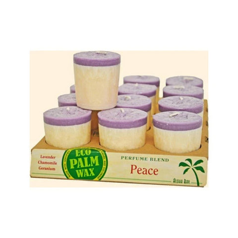 Aloha Bay, Candle Votives Peace Lavender Ivory, 12 Count