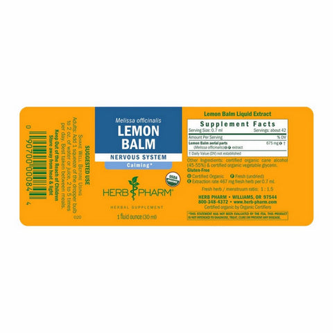 Herb Pharm, Lemon Balm Blend, 1 oz