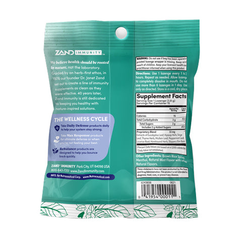 Zand, Herbalozenge Menthol, 15 Lozenges