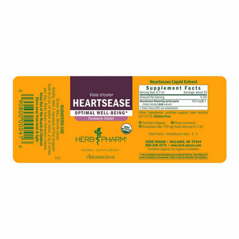 Herb Pharm, Heartsease, 1 oz