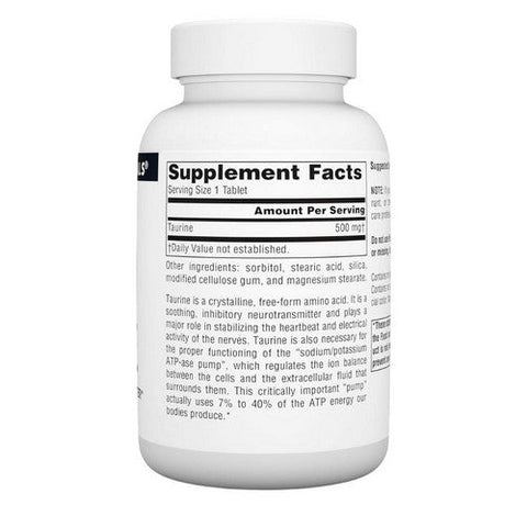 Source Naturals, Taurine, 500 mg, 120 Tabs Source Naturals