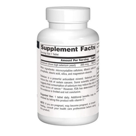 Source Naturals, Selenium, 200 Mcg, 60 Tabs Source Naturals