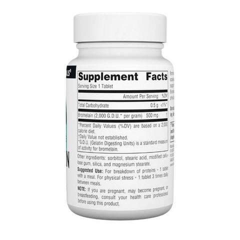 Source Naturals, Bromelain, 500 mg, 2000 GDU/G 60 Tabs