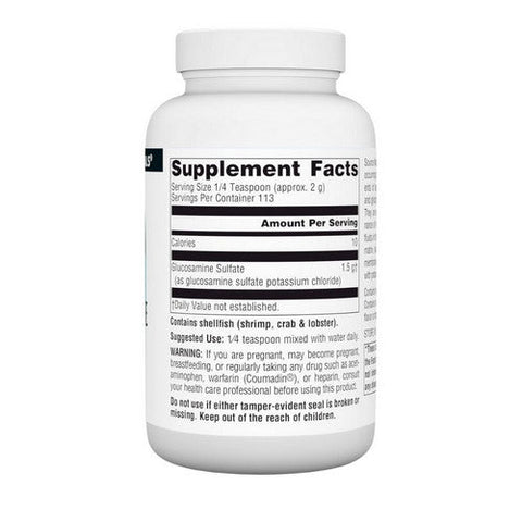 Source Naturals, Glucosamine Sulfate, Powder 8 Oz Source Naturals