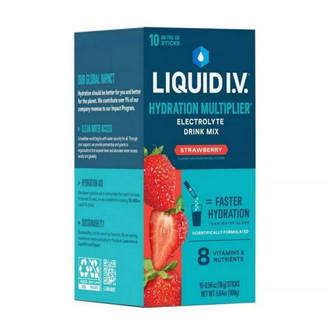 Liquid I.V, Hydration Multiplier Electrolyte Drink Mix Strawberry, 5.65 Oz