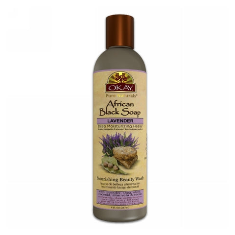 Okay Pure Naturals, African Black Soap Liquid, 8 Oz
