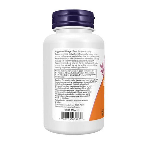 Now Foods, Resveratrol, 350 Mg, 60 Veg Caps Now Foods