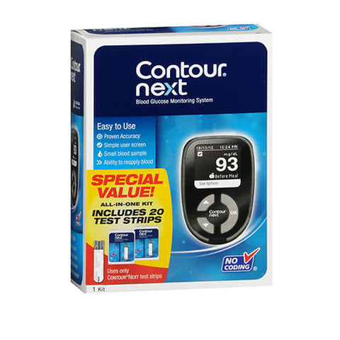 Contour, Contour Next Blood Glucose Monitoring System, 1 Count