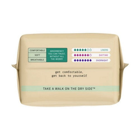 The Honey Pot, Organic Cotton Comfort Cover Incontinence Liners With Wings, 20 Count The Honey Pot