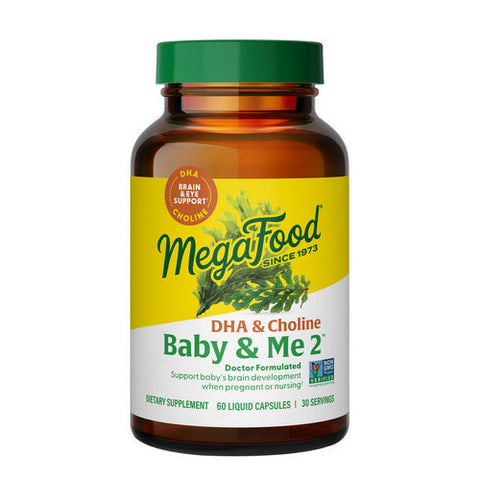 MegaFood, Baby & Me 2 Prenatal DHA & Choline, 60 Caps MegaFood