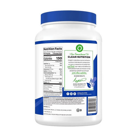 Orgain, Grass Fed Clean Whey Protein Powder Creamy, Chocolate Fudge 1.82 Lb