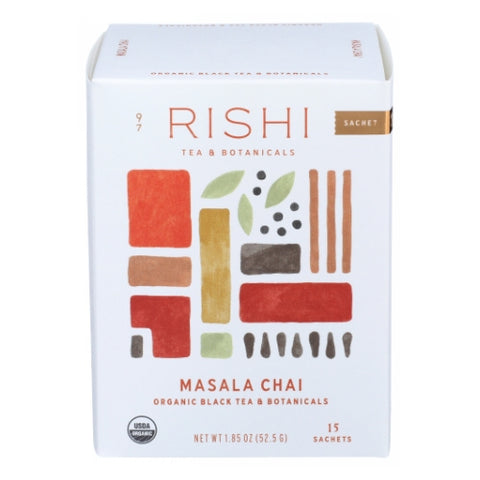 Masala Chai Herbal Tea 15 Count (Case of 6) by Rishi Tea