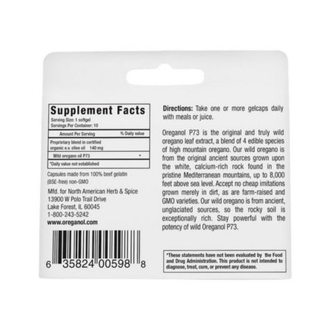 North American Herb & Spice, Oreganol P73 Convenience, 10 Softgels