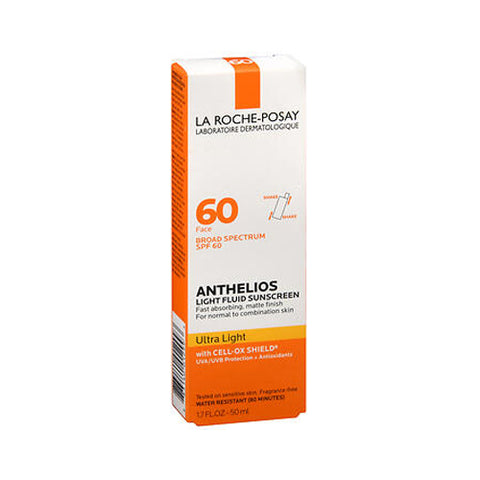La Roche-Posay, Anthelios Ultra Light Fluid Facial Sunscreen SPF 60, 1.7 Oz