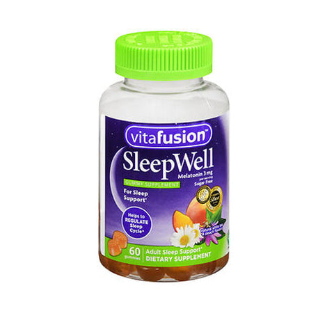 Vitafusion, Sleepwell Melatonin Gummy Natural White Tea And Peach, 3 Mg, 60 Gummies Vitafusion