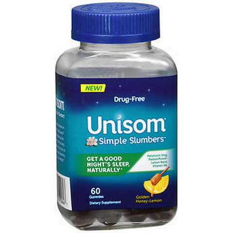 Simple Slumbers Gummies Golden Honey-Lemon 60 Gummies by Unisom
