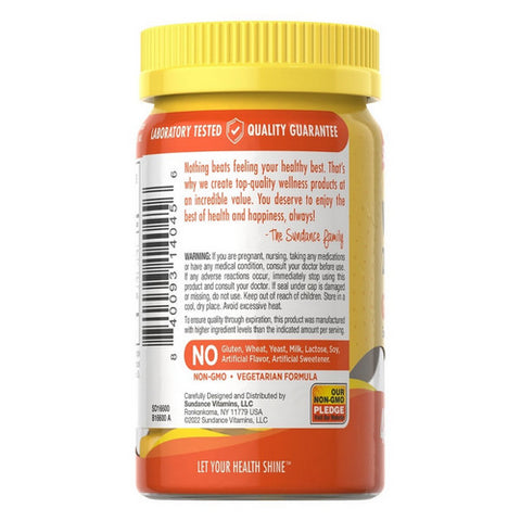 Sundance, Vitamins Vitamin D3 Vegetarian Gummies Natural Pineapple, 48 Count