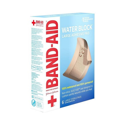 Band-Aid, Water Block Flex Large Adhesive Pad, 6 Count Band-Aid