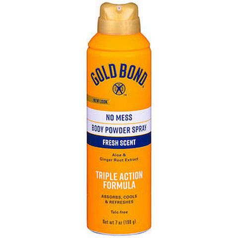 Gold Bond, No Mess Body Powder Spray Fresh Scent with Aloe, 7 Oz