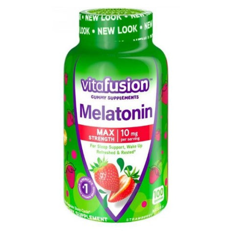 Vitafusion, Sleep Gummies Max Strength Strawberry, 10 mg, 100 Gummies