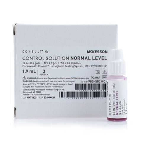 McKesson, Control Hemoglobin Normal Level 900-502MCK, Box Of 3