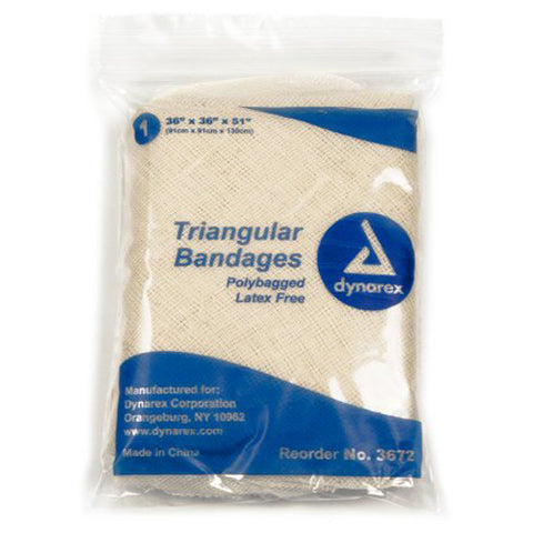 Dynarex, Triangular Bandage 36 x 36 x 51 Inch, Box Of 12