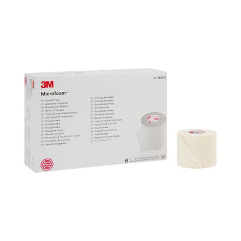 3M, Microfoam Foam / Acrylic Adhesive Medical Tape 2 Inch x 5-1/2 Yard White, 1 Roll