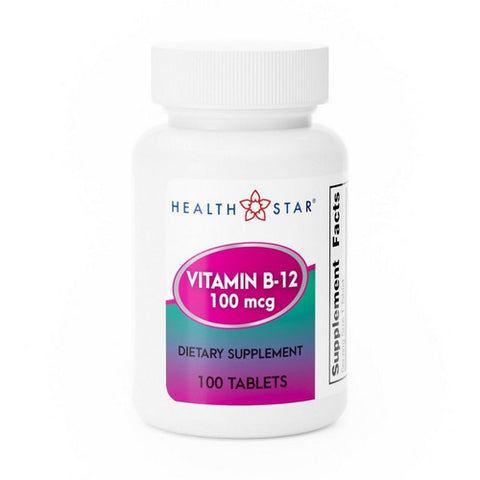 McKesson, Health*Star Vitamin B-12 Supplement, Count of 12