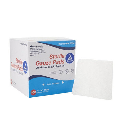 Dynarex, Sterile Gauze Sponge 4 x 4 Inch, Box Of 1 Dynarex