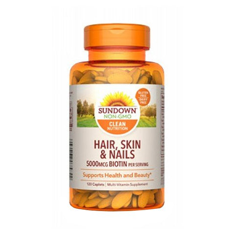 Sundown Naturals, Hair, Skin & Nails, 120 Count