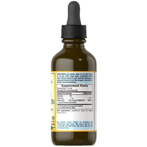 Puritan's Pride, Liquid Vitamin D3 5000 IU, 2 Oz