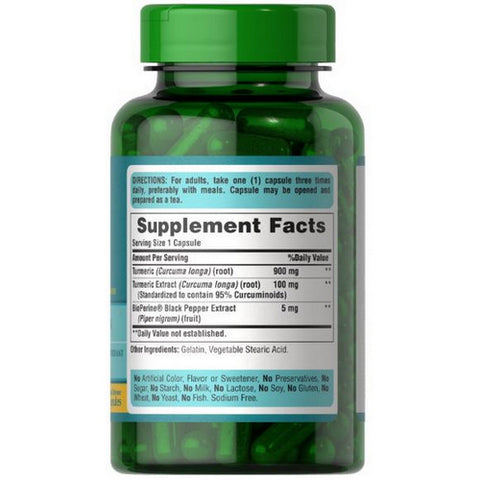 Puritan's Pride, Turmeric Curcumin with Bioperine, 1000 mg, 60 Capsules