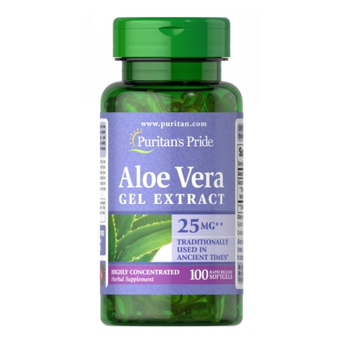 Puritan's Pride, Aloe Vera Extract, 25 mg, 100 Softgels