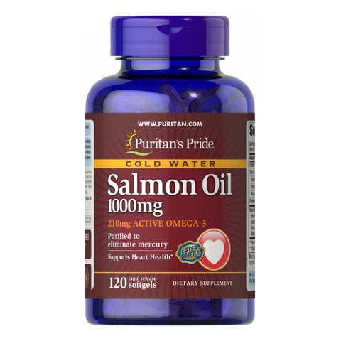 Puritan's Pride, Omega-3 Salmon Oil, 1000 mg, 120 Softgels