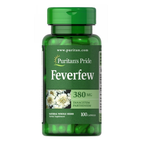 Puritan's Pride, Feverfew, 380 mg, 100 Capsules
