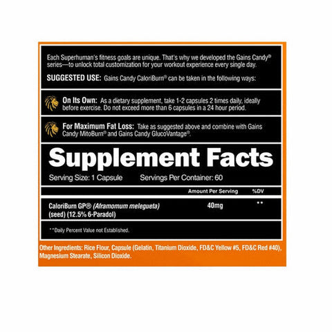 Alpha Lion, Gains Candy Caloriburn, 60 Capsules Alpha Lion