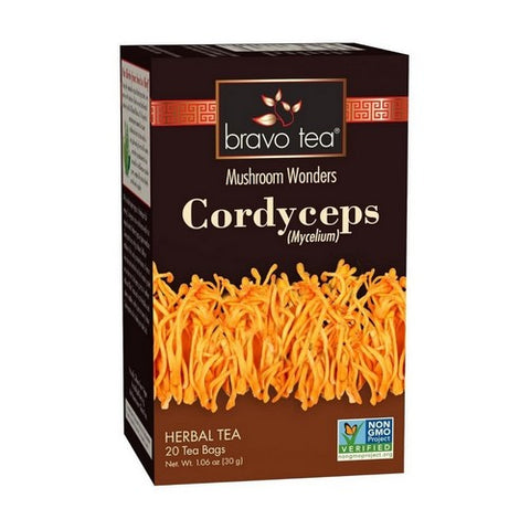 Bravo Tea & Herbs, Cordyceps Mushroom Herbal Tea, 20 Bags Bravo Tea & Herbs