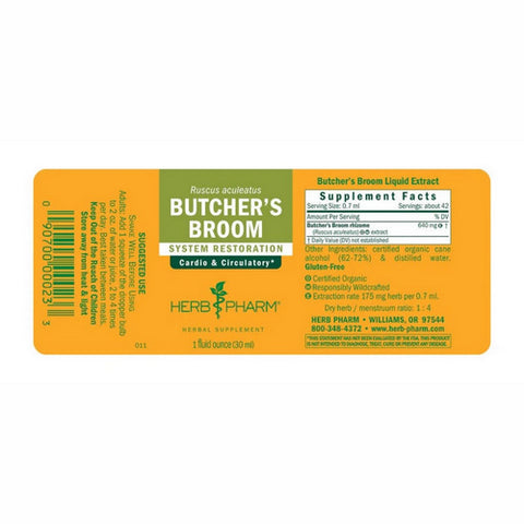 Herb Pharm, Butcher's Broom Extract, 1 Oz