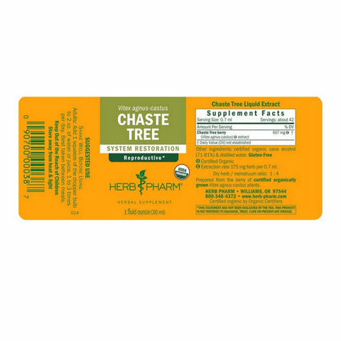 Herb Pharm, Chaste Tree, 1 Oz Herb Pharm