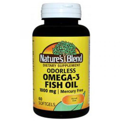 Nature's Blend, Omega-3 Odorless, 1000 mg, 60 Enteric Coated Softgel