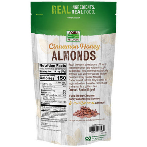 Now Foods, Cinnamon Honey Almonds, 12 Oz Now Foods