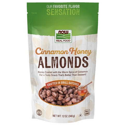 Now Foods, Cinnamon Honey Almonds, 12 Oz