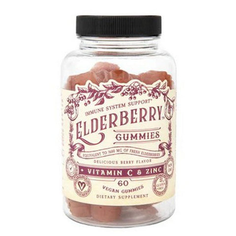 Roots And Leaves, Elderberry Vitamin C Zinc Gummies, 60 Count