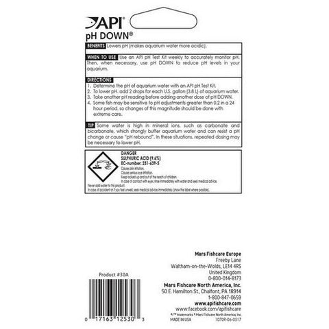 API, API pH Down Freshwater Aquarium Water Treatment, 1 Each/1.25 Oz API