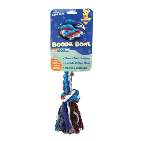 Booda 2-Knot Rope Bone Dog Toy Multi-Color, 1 Each/XL by Booda Pet
