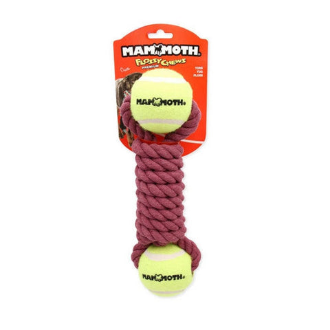 Mammoth Pet Products Twister Bone w/2 Tennis Balls Dog Toy Purple, 1 Each/LG, 12 in by Mammoth Pet Products